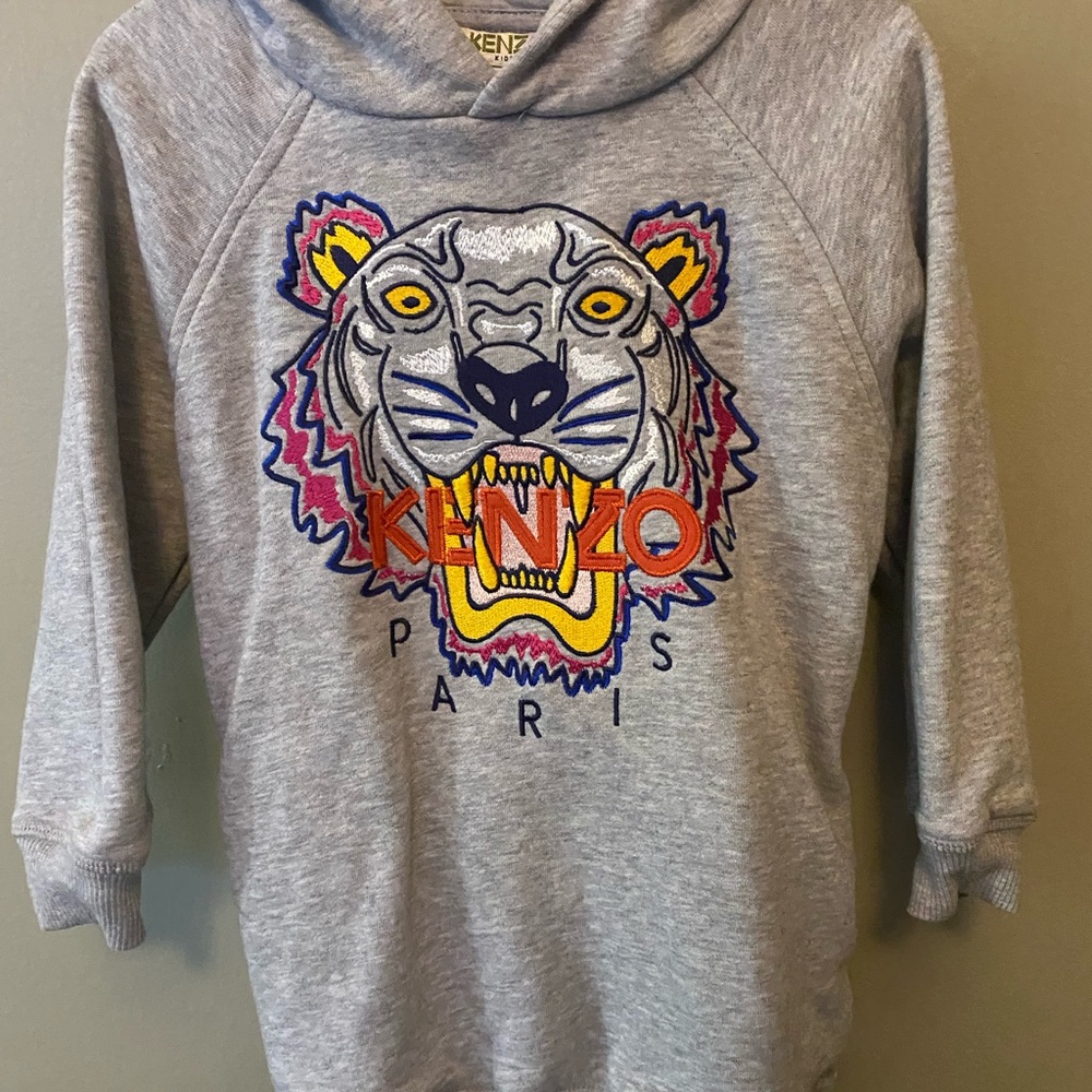 Toddler girl Kenzo sweater with hood and packets